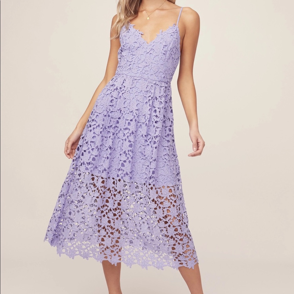 ASTR Lace A Line Midi Dress